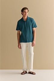 Regular Fit Cotton Blend Pique Shirt