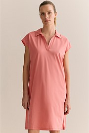 Cotton Interlock Polo Dress